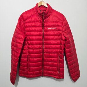 Norwear Mens Packable Down Coat Jacket Sz M Norway Expedition Team Full Zip Warm